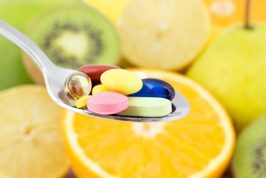 multivitamins on a spoon may help with bad taste in the mouth